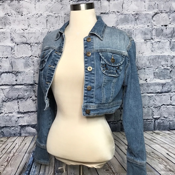 STAR JEANS Jackets & Blazers - Crop Denim Jacket Star Jeans